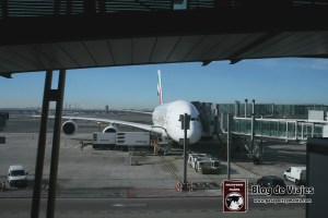 El avión: Airbus 380-800 de dos plantas.