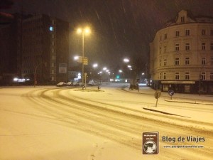 De camino a casa nos sorprendió una gran nevada.
