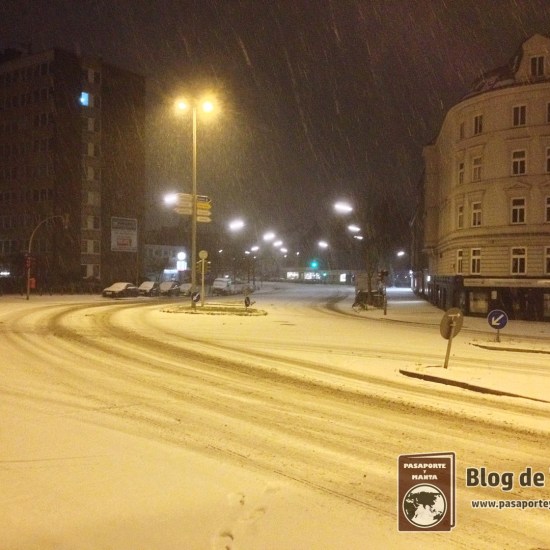 De camino a casa nos sorprendió una gran nevada.